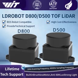 LDROBOT D500 D800 LiDAR Kit DTOF Laser Radar Sensor Module Scanner 360° 30000Lux 5000Hz Support ROS1 ROS2 For Indoor and Outdoor