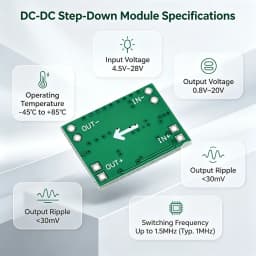 100PCS MP1584EN LM2596s MP1584 Adjustable 3A DC-DC Converter Step Down Voltage Regulator Module Replace Buck Board 5V 12V