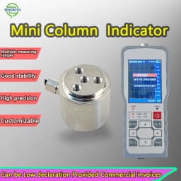 BENGBUZZYQ 0-200kg Button Load Cell Weight Sensor & Handheld Indicator RS232 Compression Force Transducer for Industrial Use
