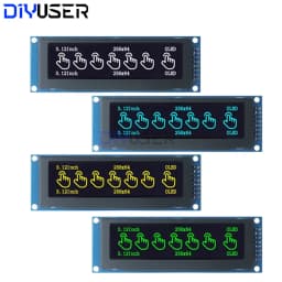 3.12 inch OLED Display Module SSD1322 256x64 for STM32 Raspberry Pi, SPI I2C Interface with Pre-soldered Pin Header