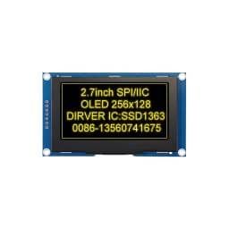 2.7 Inch 256*128 OLED Display Screen COG SPI IIC I2C interface 4PIN 7PIN 30PIN LCD Panel 256x128