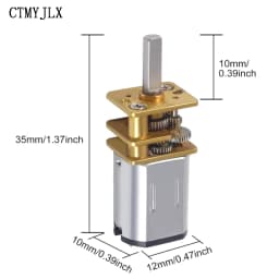 10pcs DC 3V 6V 12V GA12-N20 Micro Metal Gear Motor Gear Wheel Gear Motor 15RPM 30RPM 50RPM 100RPM 200RPM 300RPM 500RPM 1000RPM