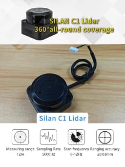 SLAMTEC RPLIDAR C1/ D6 DTOF LiDAR Sensor TOF 12m Ranging 360° Scanning Module for Robot Mapping Navigation Obstacle Avoidance