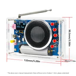 RDA5807 FM Radio DIY Kit Rechargeable FM 87-108MHz OLED Display DIY Electronics Welding Assembly Practice Parts