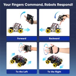ESP32 Motion Sensing Glove Supports Arduino ACECode Python DIY Robotic STEM Toy Starter Kit Five Fingers Arm for Codin Robot Kit
