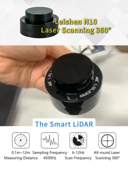 Lslidar N10 360° TOF Lidar Sensor 25m Waterproof Anti-glare Laser Radar Support ROS1 ROS2 Indoor Outdoor
