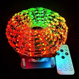 DIY Halo Cube BT Speaker Kit LED Colorful Light Spectrum Welding Practice DIY Kit Electronic Infrared Remote Control DC5V