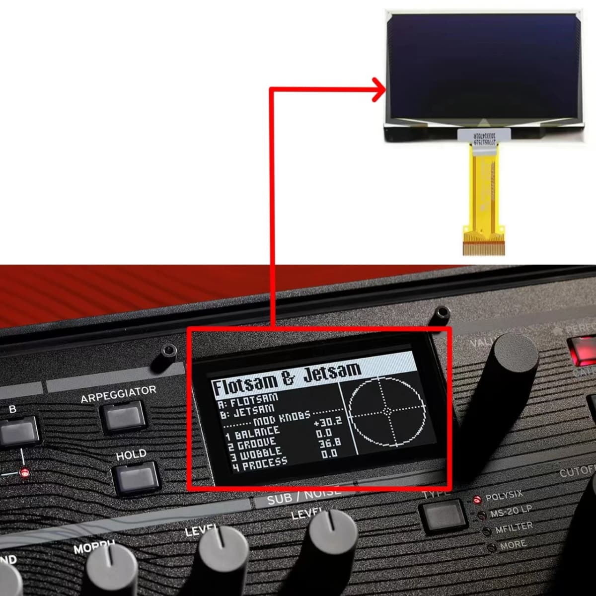 Krog wavestate /modwave/opsix Series Original Screen OLED Lcd Display Replacement