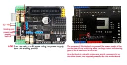 Emakefun For Arduino UNO Mega2560 R3 Expansion Board 6~35V With 4 Channels Motors Servos Ports PS2 JoystickRemoteControl