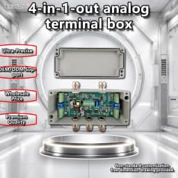 Industrial Load Cell Signal Amplifier 4 Channels 4-20mA 0-10V Converter High Precision Weighing Transmitter Aluminum Box