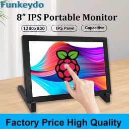 Raspberry Pi 5 8 Inch IPS Touch Screen LCD Display 8.0" 1280x800 HDMI-compatibe 5-point Touch Monitor for PC Game Console