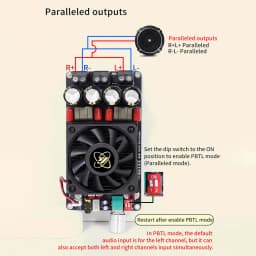 TPA3255 Pure Post Stage Digital Amplifier Board XY-AP3002 600W High Power HD Sound Quality MCU Anti POP Sound for Audio Systems