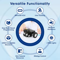 ACEBOTT Smart Robot Car Kit for BBC Micro:bit STEM Science Kits Coding Robots