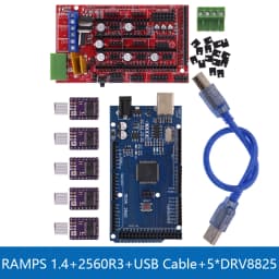 3D Printer Mega 2560 R3 + RAMPS 1.4 Control Panel + 5pcs A4988/DRV8825 Stepper Motor Drive for Arduino Kit