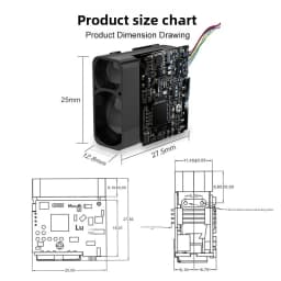 Compact Laser Distance Measuring Module 600-1200m|Fast Response ≤200ms for Aviation/Railway/Outdoor Sports Accuracy ± 0.6 Meters