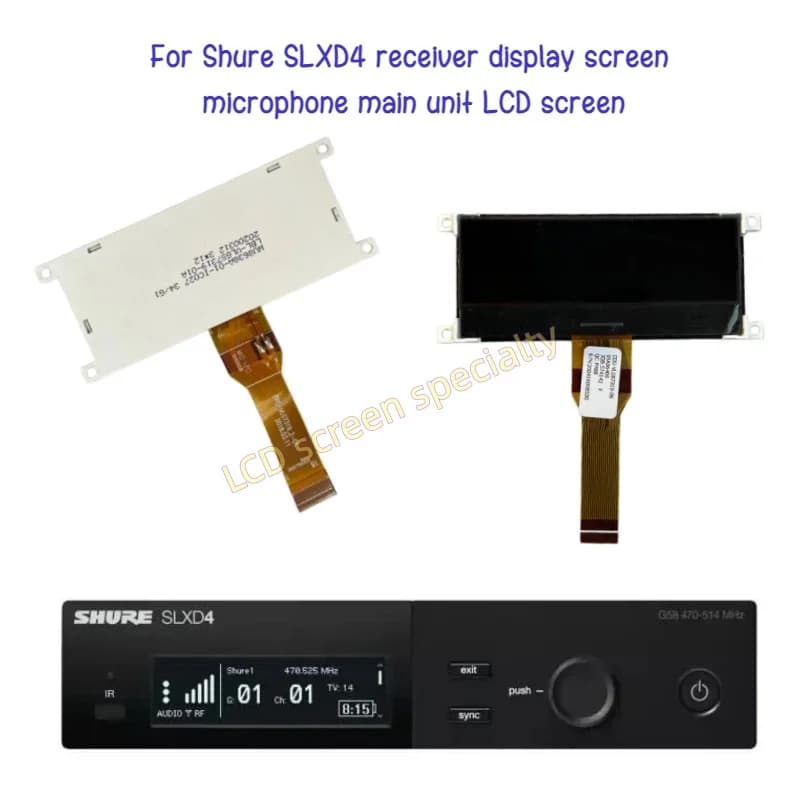 For Shure SLXD4 Receiver Display Screen Microphone Main Unit LCD Screen