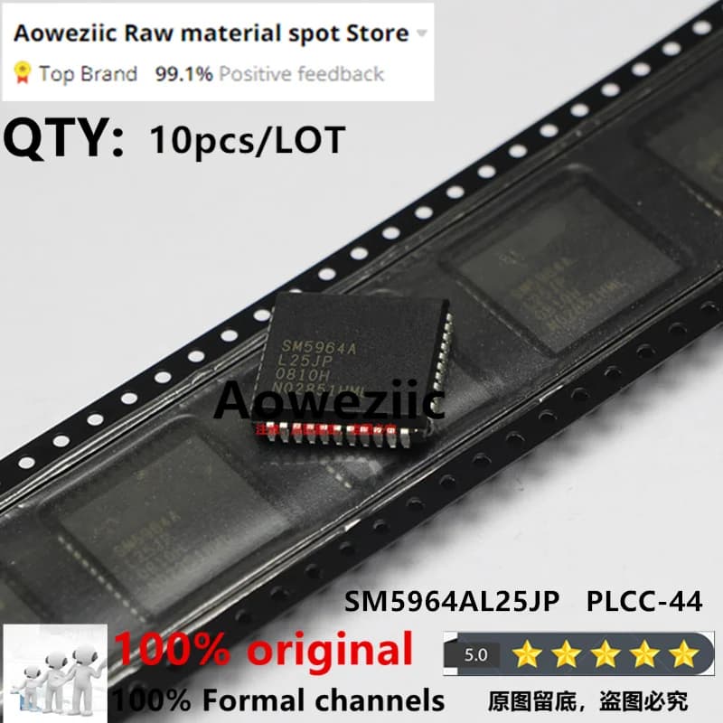 Aoweziic 100% New Original SM5964AL25JP SM5964A PLCC-44 Integrated Circuit IC