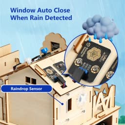 ACEBOTT Smart Home STEM STEAM Starter Kit Casa De Madera IoT Wifi Programación Bloqueada Para ESP32 Arduino