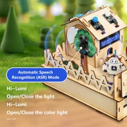 ACEBOTT Smart Home STEM STEAM Starter Kit Casa De Madera IoT Wifi Programación Bloqueada Para ESP32 Arduino