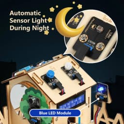 ACEBOTT Smart Home STEM STEAM Starter Kit Casa De Madera IoT Wifi Programación Bloqueada Para ESP32 Arduino