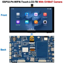 Waveshare ESP32-P4 WIFI6 7inch IPS 1024x600 Touchscreen Display Development Board on ESP32-C6 with OV5647 Camera for DeepSeek
