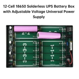 DC UPS 12x18650 Battery Power Supply Box DIY Power Bank Kit 5V 9V 12V Output Optical Modem Router Uninterruptible Power Supply