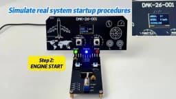 DIY Flight Simulator Console Soldering Kit with LCD Display Sound Effect LED Indicators STEM Electronics Learning Kit for School
