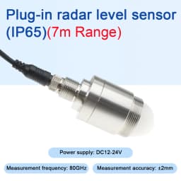 Ultrasonic Level Sensor 80GHz Radar Level Gauge Non-Contact Distance Measurement 3M 7M 12M RS485 4-20mA Output DC 5-28V