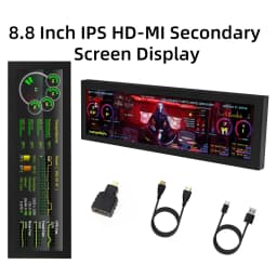 8 Inch IPS USB Secondary Screen 1960*480 Type-C LCD Computer Hardware Monitor CPU RAM GPU IPS HDMI LCD Display