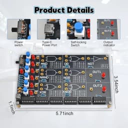 Interactive Logic Gate Learning Kit DIY Soldering Project with LED Simulation Electronics Teaching Tool for School Students STEM