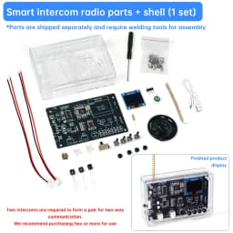 Interphone Radio Electronic DIY Kit Wireless Intercom FM Radio Circuit Board Welding Practice Walkie Talkie DIY Kit Micro USB