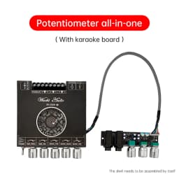 2.1 Channel Bluetooth 5.0 Subwoofer DC15-36V Amplifier Board 220WX2+350W Power Audio Stereo Amplifier Board Bass AMP AUX