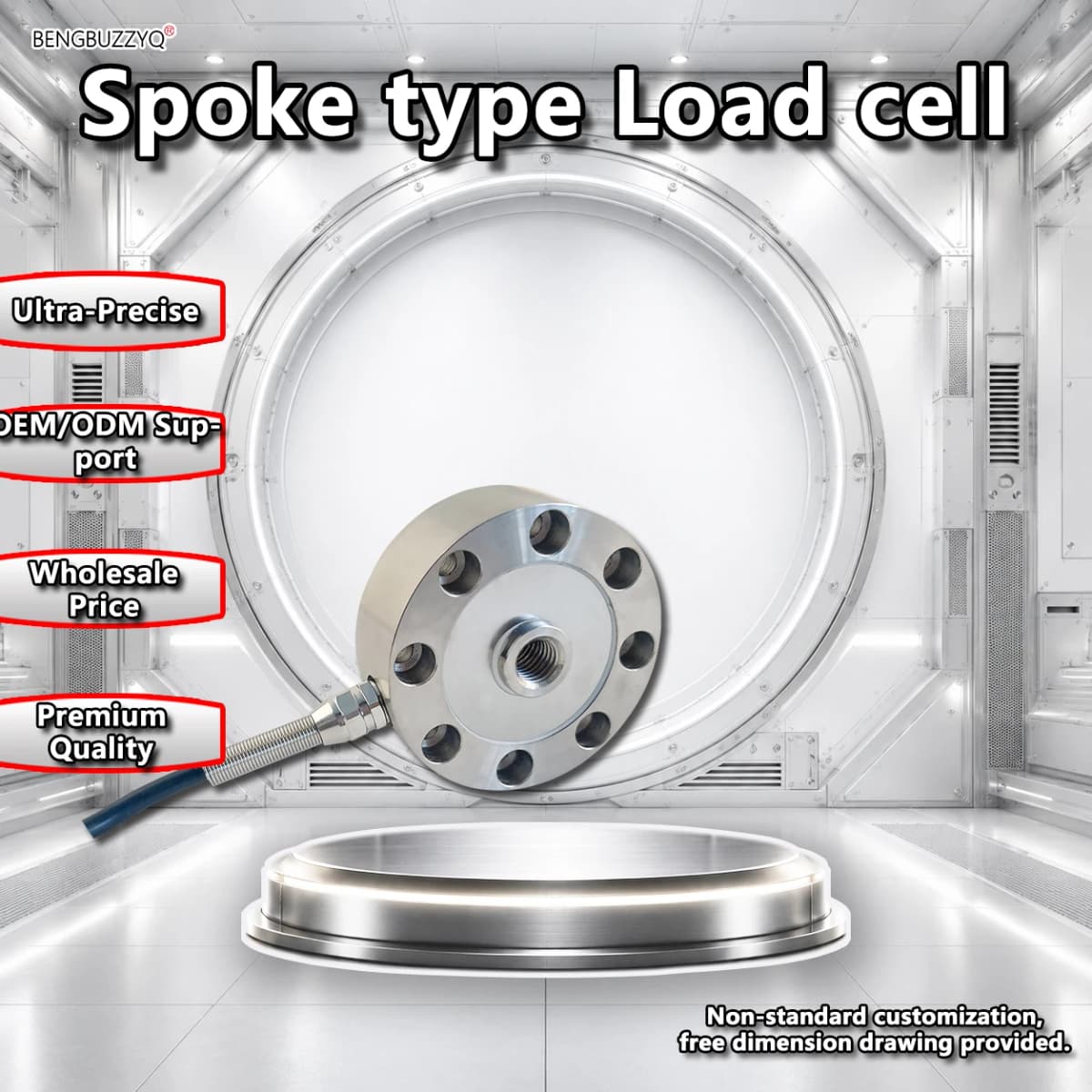 Industrial Spoke Load Cell Alloy Steel Pressure Sensor High Accuracy Tension Force Measurement