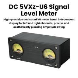 DC 5V Xz-U6 VU Meter Audio VU Meter with 3.5mm/RCA Connectors High Precision Meter Audio Level Indicator