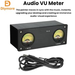 DC 5V Xz-U6 VU Meter Audio VU Meter with 3.5mm/RCA Connectors High Precision Meter Audio Level Indicator