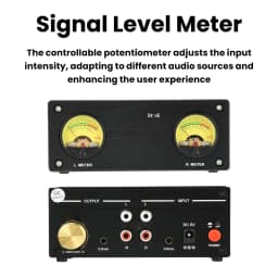 DC 5V Xz-U6 VU Meter Audio VU Meter with 3.5mm/RCA Connectors High Precision Meter Audio Level Indicator