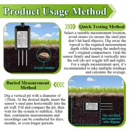 Soil Temperature Humidity Sensor Probe RS485 Output 0-5V 0-10V 4-20mA Analog Soil Moisture Detector Sensors IP68 Protection
