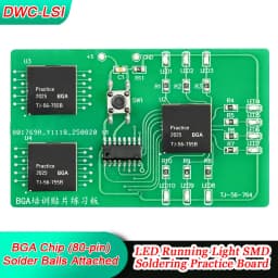 BGA Chip Soldering Practice Board Surface Mount LED Running Light Electronic and Electrical Teaching Training Kit