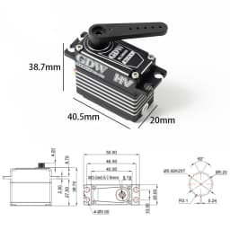 GDW BLS893HV 36KG High Torque Steel Gear Brushless Digital Servo Motor for Aircraft Fixed Wing Turbojet UAV RC Car