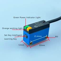 PARMA High-frequency Speed Color Sensor Detection Range of 200mm Anti-jitter Identification of Small Color Spots PM-F200N