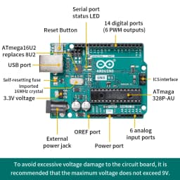 Original Arduino UNO R3/Mega 2560 R3 Arduino Development Board Programming Learning Board with USB Cable