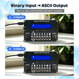 DIY Binary ASCII Transmitter Soldering Practice Kit Learn Computer Basics with LED Display STEM Project for School Teaching