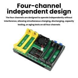 4 Channel 18650+21700 Battery Capacity Resistance Tester Automatic Charge and Discharge Module Electronic Load Tester