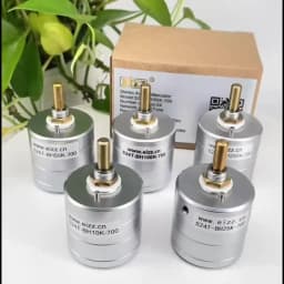 1PC EIZZ Stereo 10K 25K 50K 100K 250K 24 Steps Volume Potentiometer LOG Stepped Audio Attenuator For Hifi Audio DIY