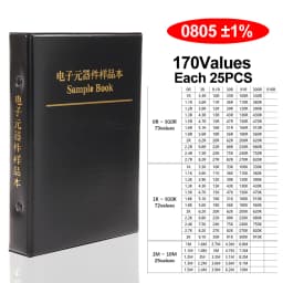 Resistor Kit 1% FR-07 170 Values SMD Book Resistor Assortment Kit 0201 0402 0603 0805 1206 0R-10M Smd DIY Sample Book