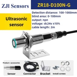 UBS500-GM18N Ultrasonic Sensor M18 High Precision High Frequency Small Blind Spot Millimeter Level Detection Induction Switch