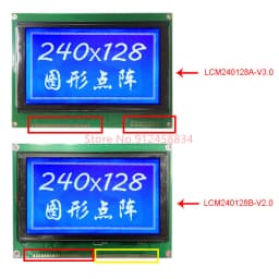 240128 Lcd Display Module with Touch Panel Screen Plastic T6963C or RA6963 or UCI6963 144x104mm LCM240128A B
