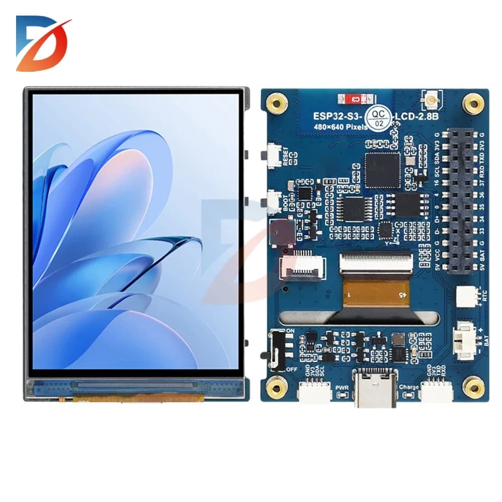 ESP32-S3-Touch-LCD-2.8B with touch 480×640 resolution display IPS capacitive screen WIFI Bluetooth development board Type C