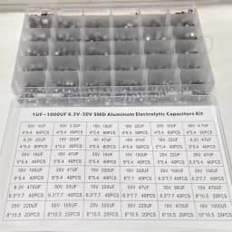 1500pcs 1UF-1000UF 6.3V-50V SMD Aluminum Electrolytic Capacitors Kit SMD Sample Box