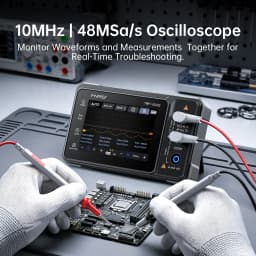 FNIRSI TMP-610S 3-in-1 Digital Multimeter 4.5 Digit 60000 TRMS Counts 10MHz Oscilloscope 50KHz DDS Signal Generator